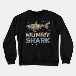 Halloween Mummy Shark Funny Gift Women Men Boys Girls Crewneck Sweatshirt